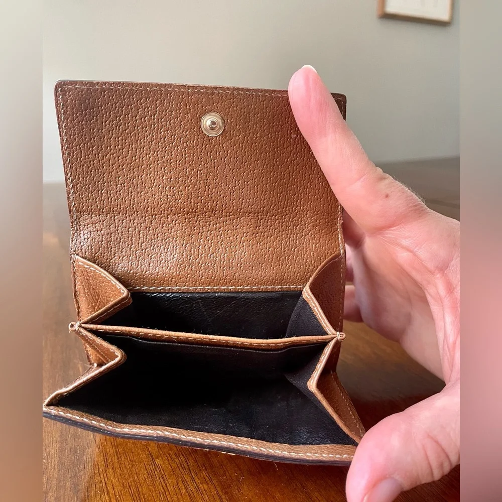 Vintage Gucci Striped Monogram Studded Compact Wallet - Picture 8 of 10